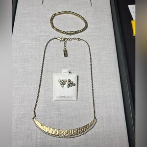 Silpada Brass Necklace, Bracelet and Earring Set